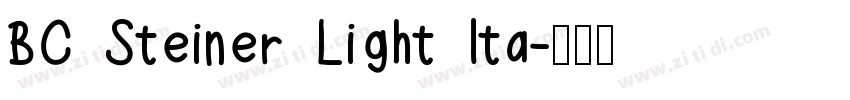 BC Steiner Light Ita字体转换